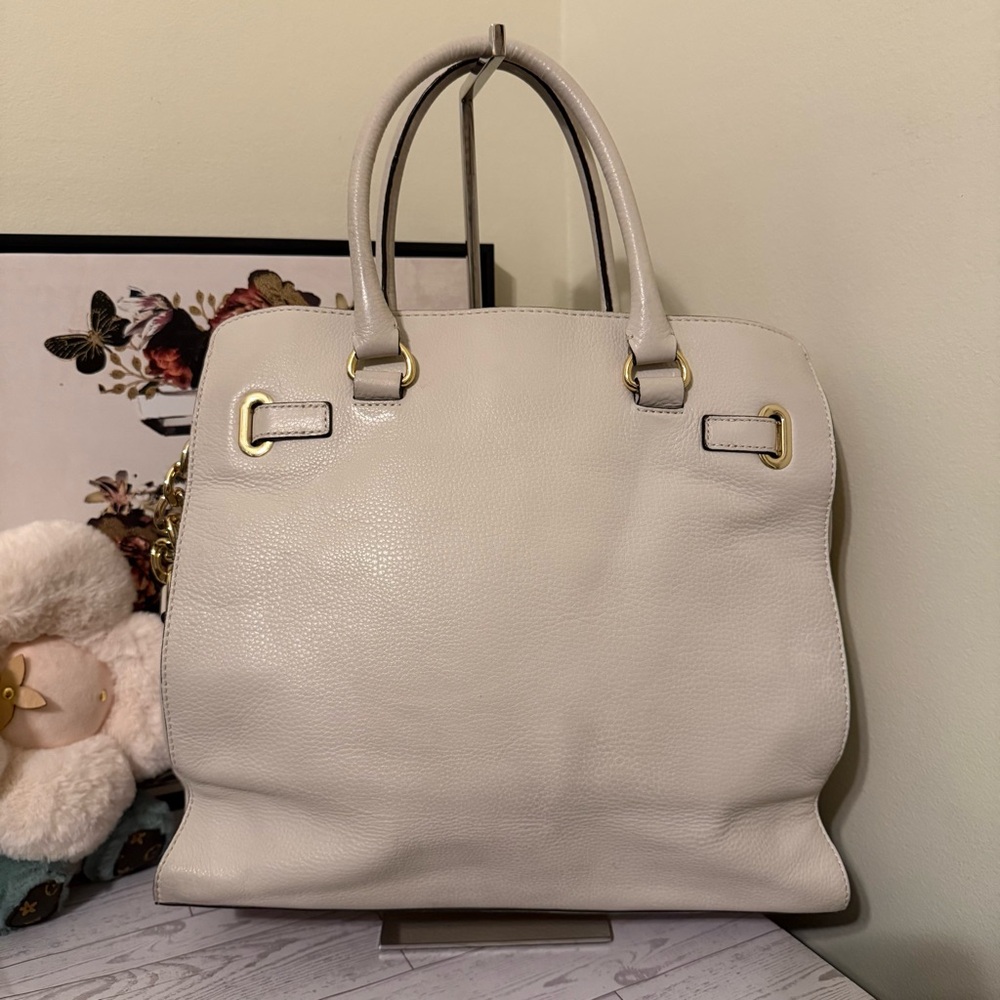 Vintage Michael Kors Hamilton Cream Leather Handbag - Picture 8 of 15